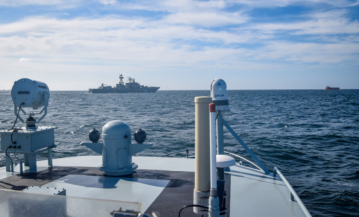 russisk korvet i dansk farvand