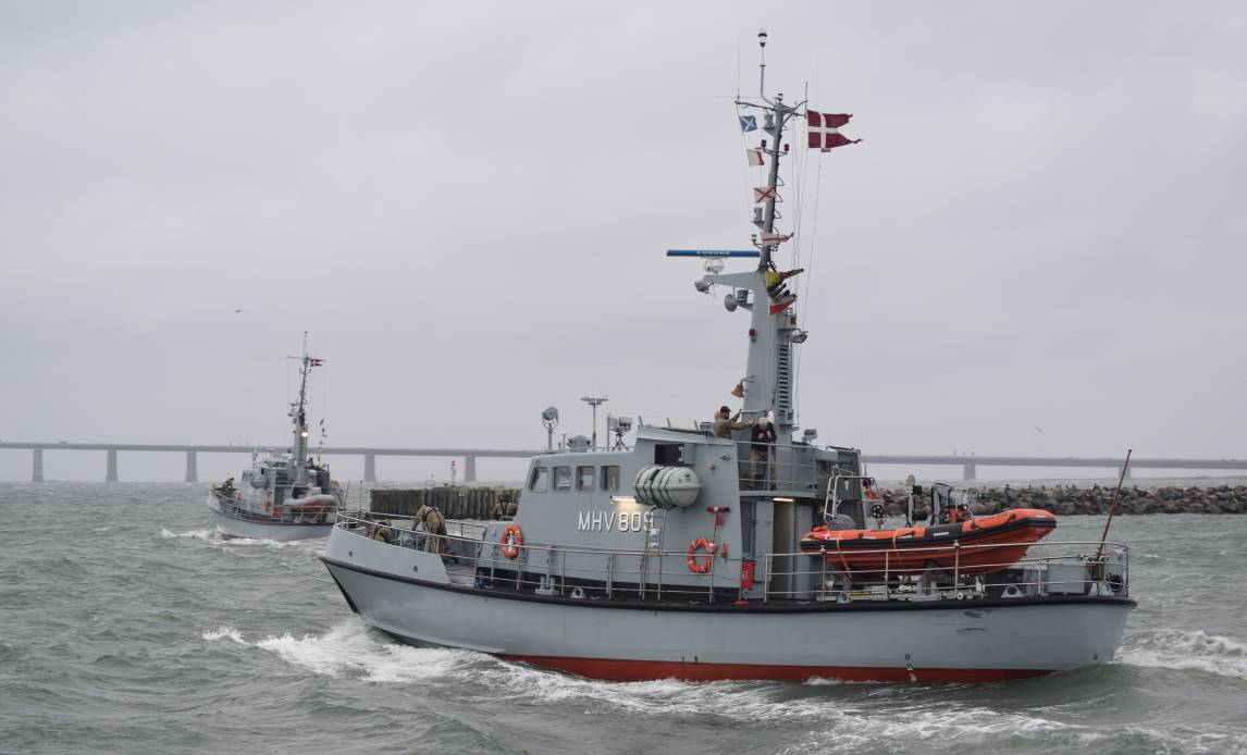 Hele 10 Marinehjemmeværnsfartøjer deltog i landsøvelsen.