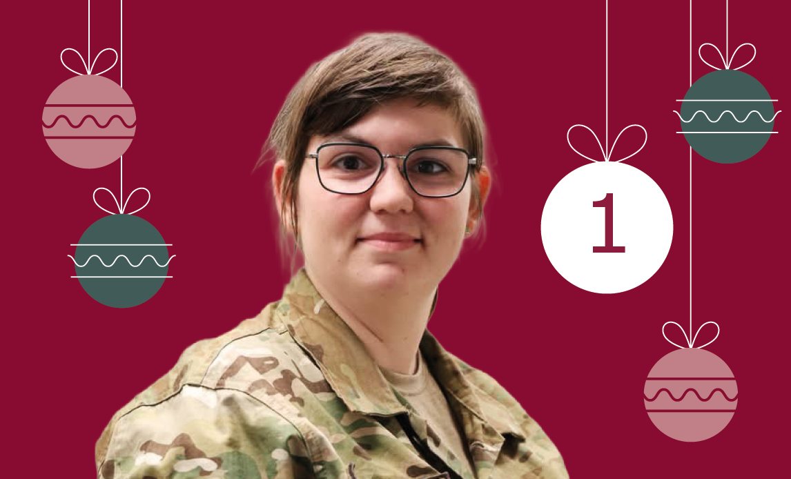 Hjemmeværnssoldat Camilla har været frivillig i over 10 år.