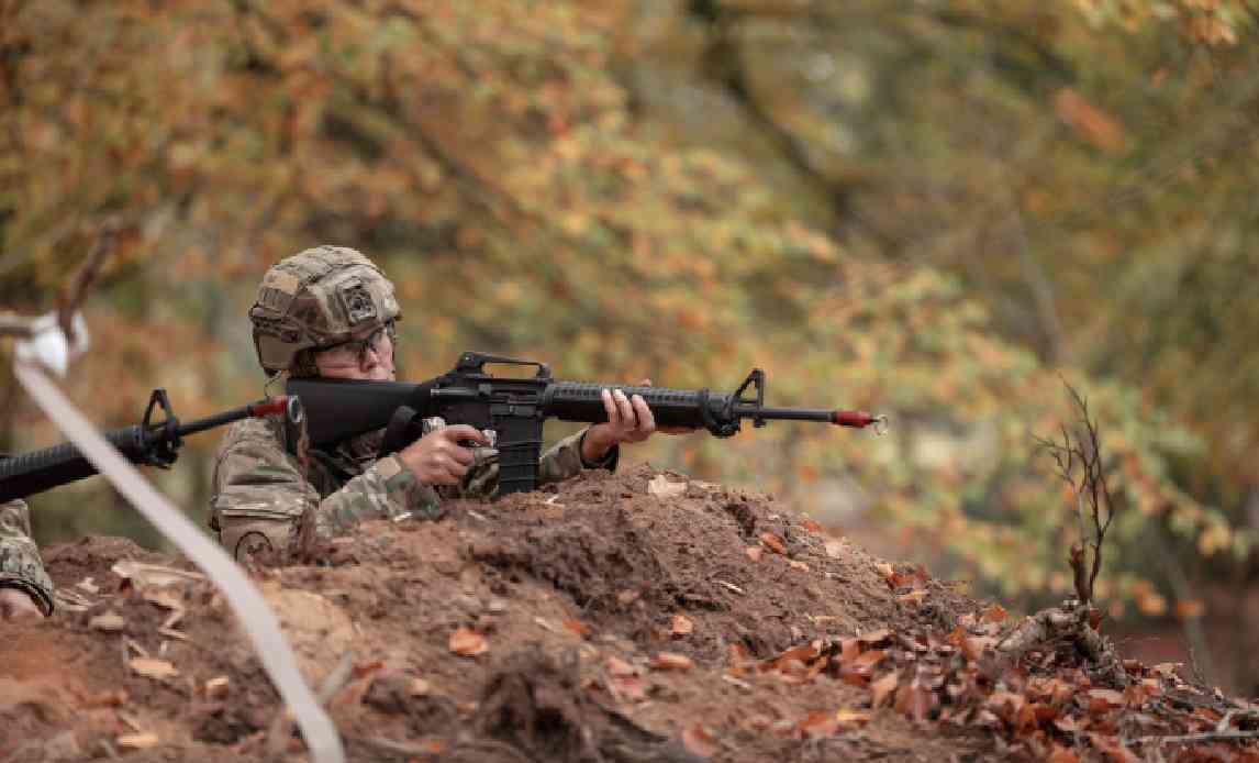 Flyverhjemmeværnssoldater ved øvelsen Urfugl