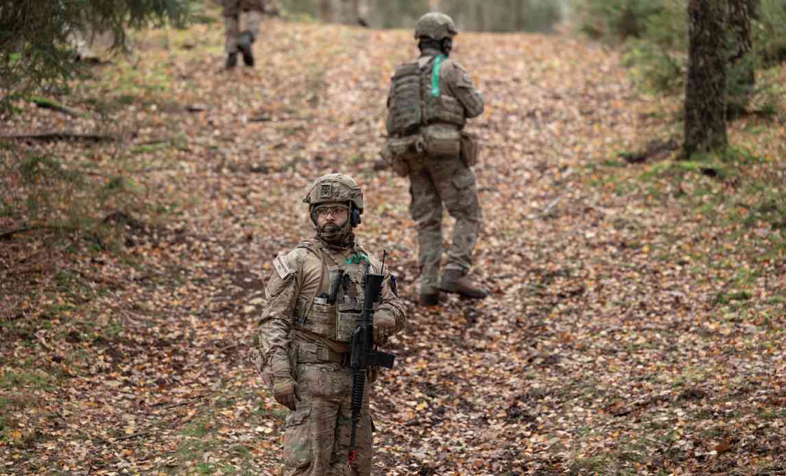 Flyverhjemmeværnssoldater ved øvelsen Urfugl