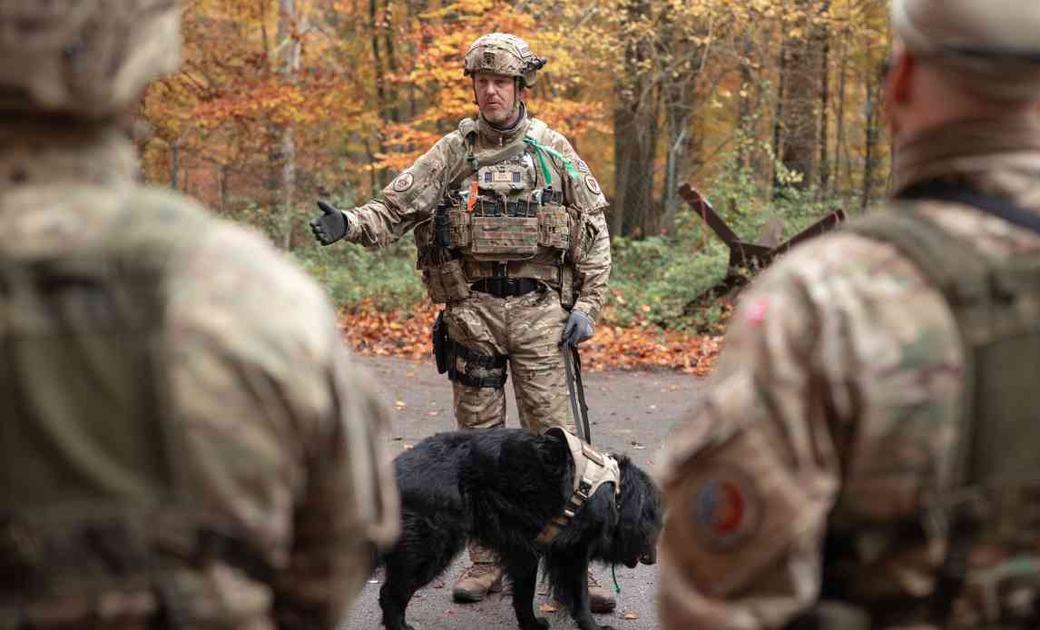 Flyverhjemmeværnssoldater ved øvelsen Urfugl