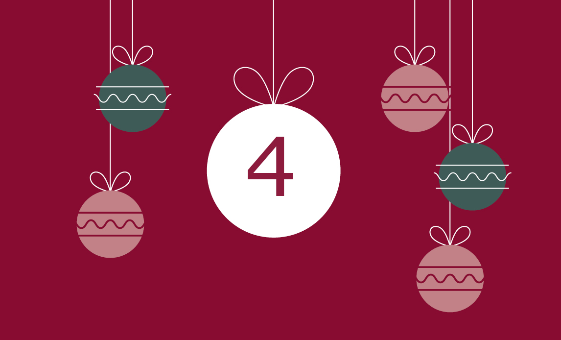 4. søndag i advent grafik med julepynt.