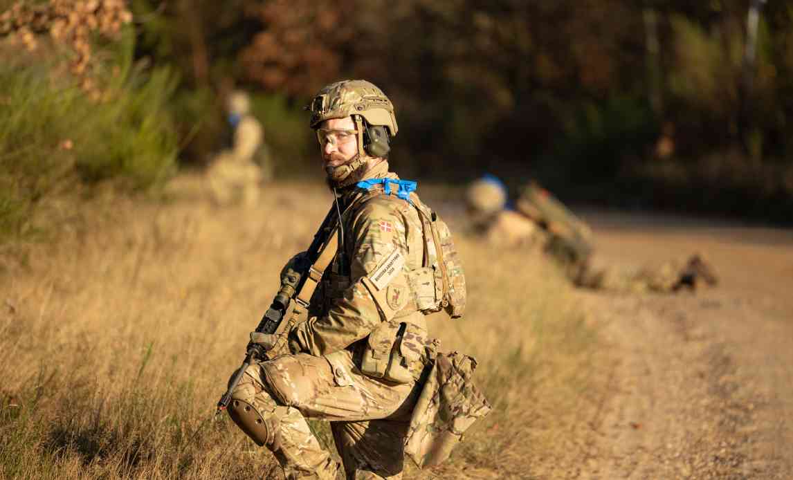 Soldater fra Flyverhjemmeværnet på uddannelse til SECFOR