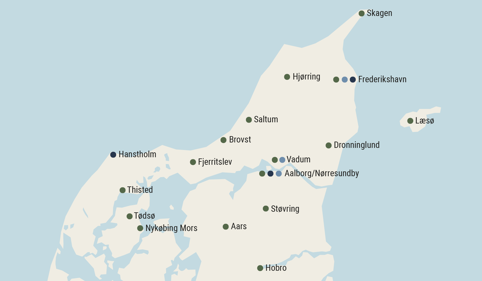 Oversigt over enheder i region Nordjylland