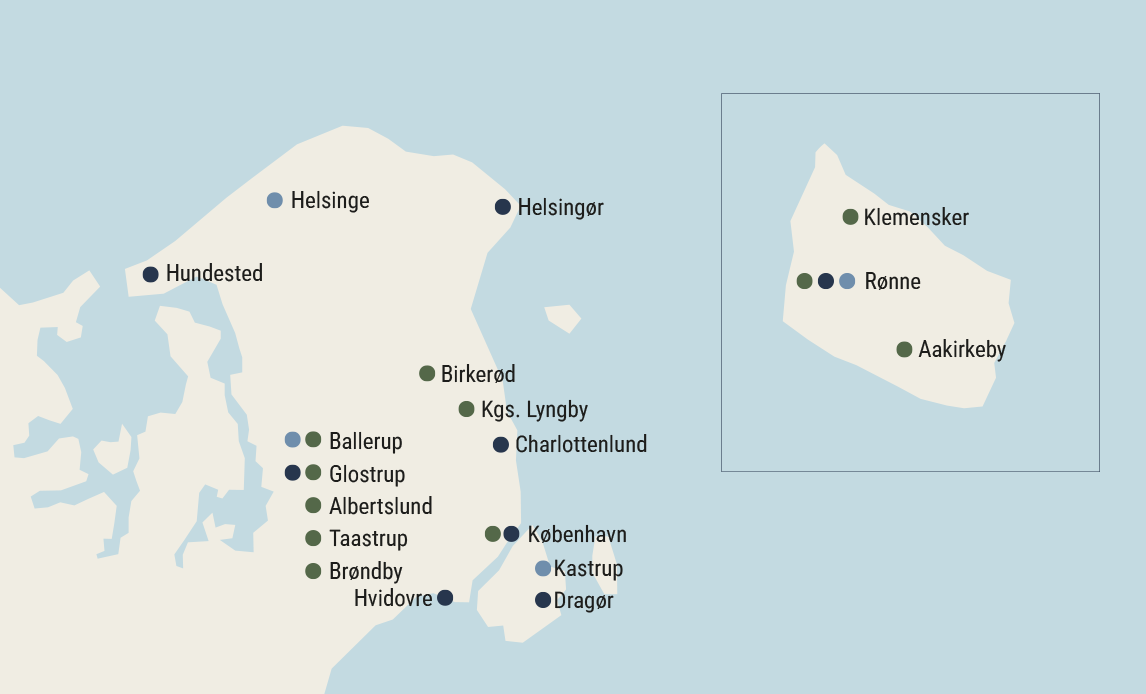 Oversigt over enheder i Region Hovedstaden