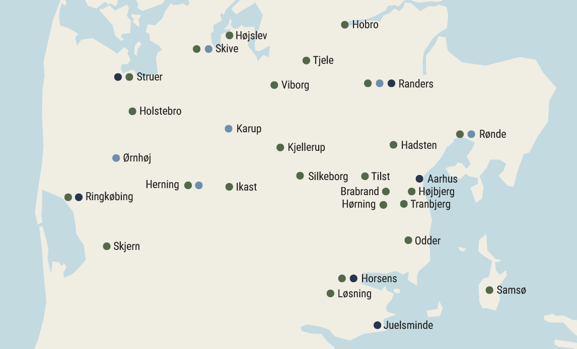 Oversigt over enheder i Region Midtjylland